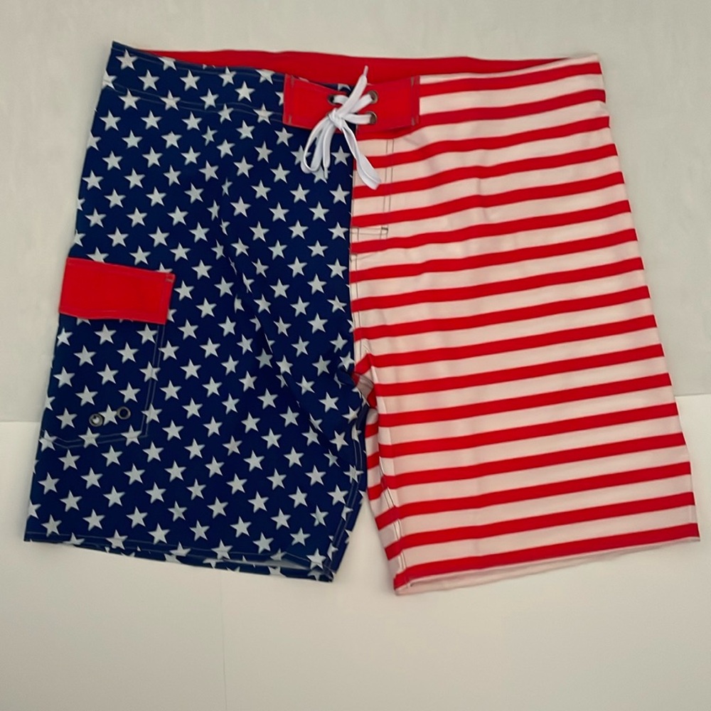 USA Flag Quick Dry Swim Shorts Size 42